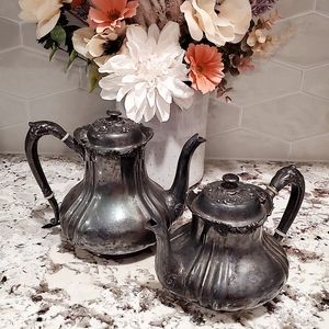 Vintage Set of Sackett Tea & Coffee Pots